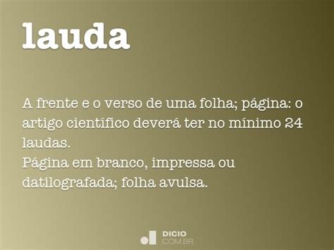 laudas significado.